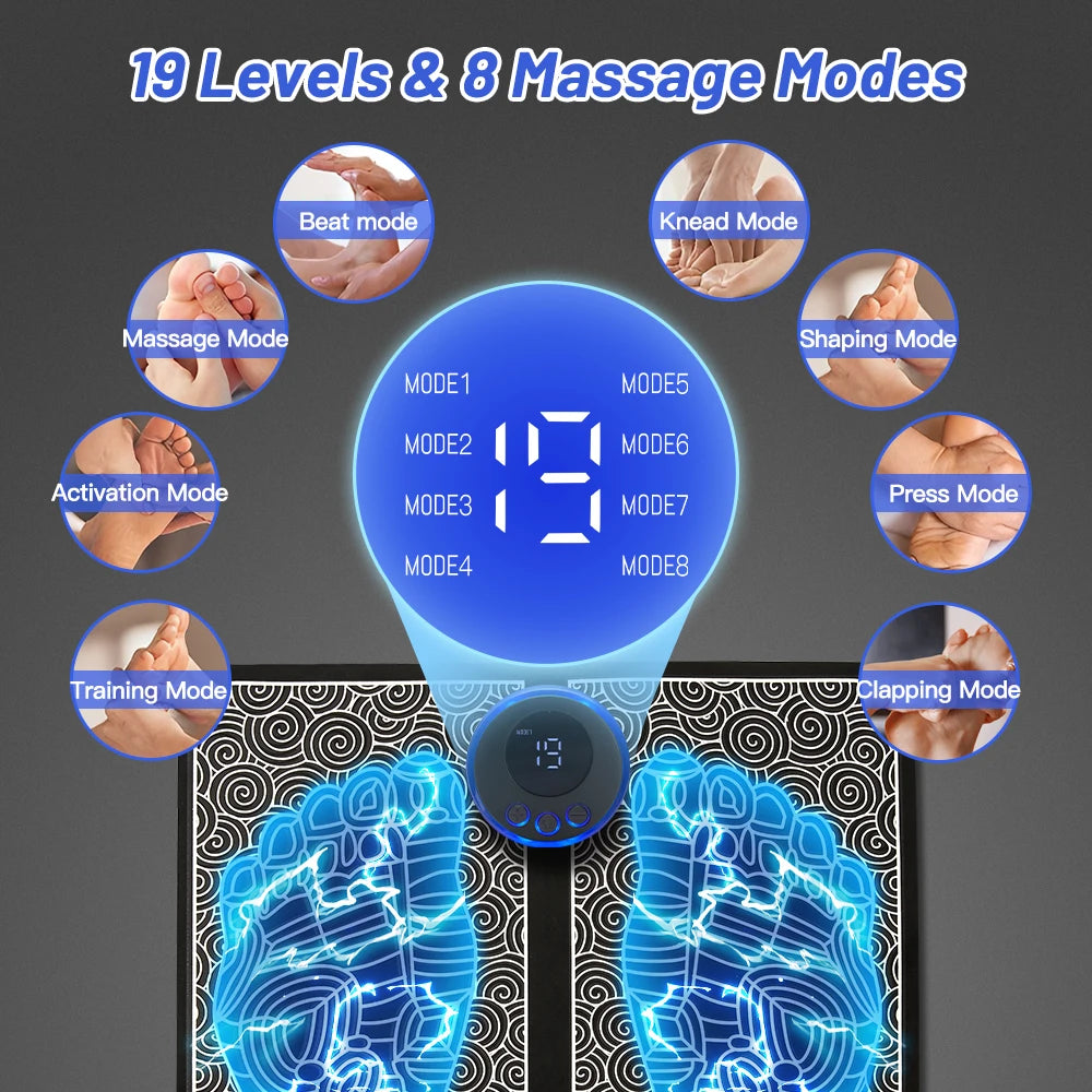 Electric Foot Massager Pad Electrostimulator