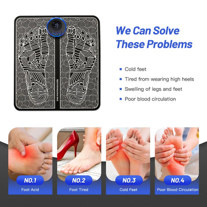 Electric Foot Massager Pad Electrostimulator